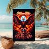 1PC Custom Name Eagle Power Symbol Beach Towel Highly Absorbent And Sand-Resistant Towel for Swimming, Pool, Yoga, And Travel Lightweight