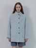 Le Studio Single-Breasted Half Coat_Blue