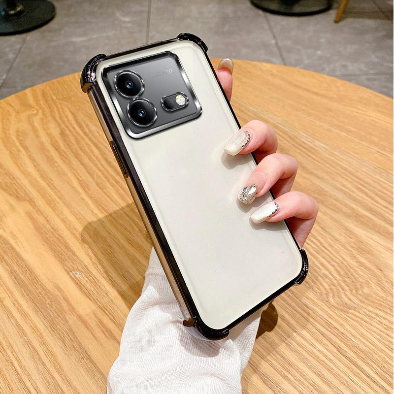 For vivo iQOO Neo8 Case vivo iQOO Neo8 Pro Cover vivo V2301A Phone Case neo8 Bumper Shockproof Protect Cover Clear electroplate