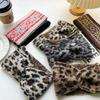 High Elasticity Leopard Print Headband Soft Turban Headwrap Knitted Headcover  Winter Season