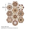 50Pcs Grey and White Marble Wood Bohemian Peel and Stick Self-Adhesive Hexagon Tile Stickers for Home Cabinet Kitchen Living Room Wall