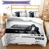 GNX Lamar 3pcs Bedding Set Duvet Cover Closure Includes 1 Duvet Cover & 2 Pillowcases for All Seasons Bedroom Home Dorm Decor