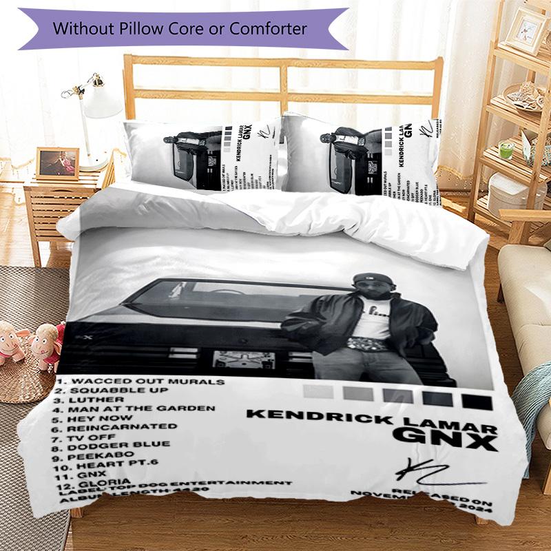 GNX Lamar 3pcs Bedding Set Duvet Cover Closure Includes 1 Duvet Cover & 2 Pillowcases for All Seasons Bedroom Home Dorm Decor
