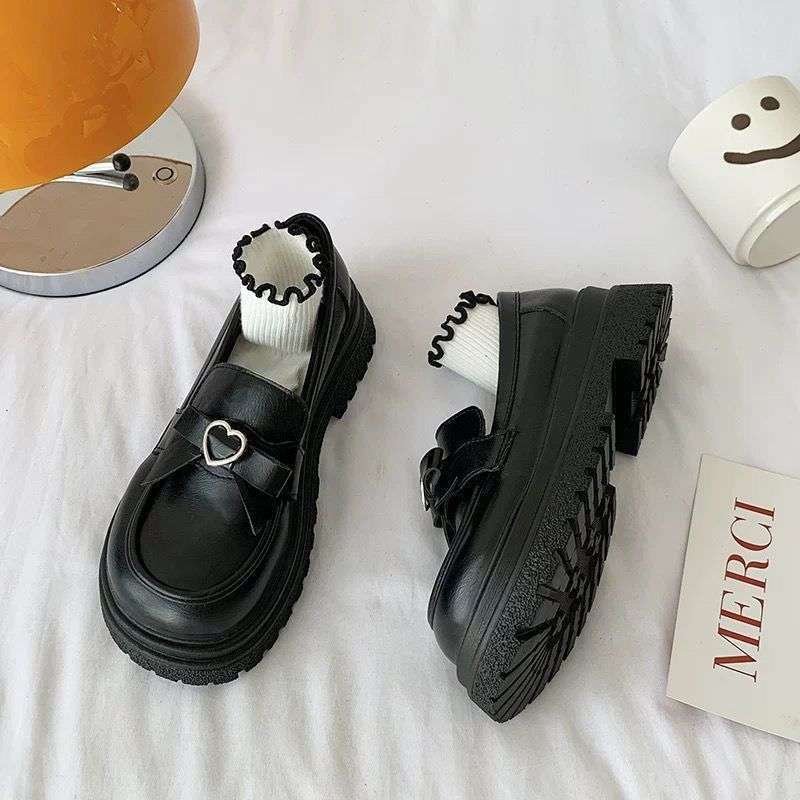 White Mary Jane small leather shoes women's autumn British style platform Japanese jk shoes cute versatile round head student single shoes