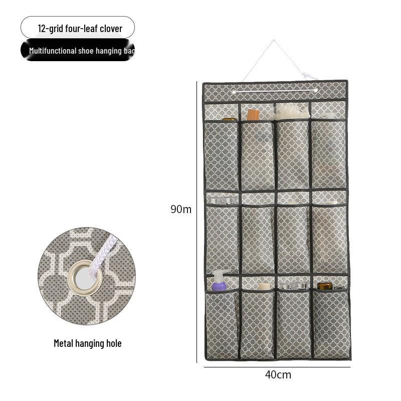Wall-Mounted Fabric Hanging Organizer with Pockets - Essential Over-the-Door Storage for Dorms and Homes