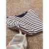 Striped crew neck sweater women's spring and autumn new American retro hatless casual loose lazy long-sleeved top