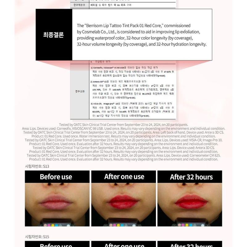 Berrisom - Pack de Tinte Tatuaje Labial - 2 Colores