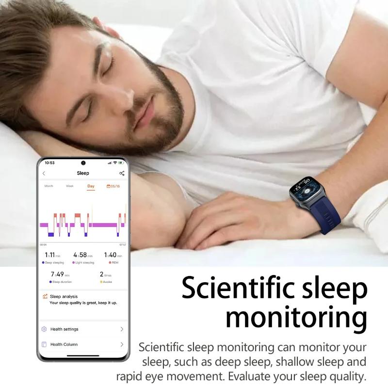 2026 New Men Airbag Air Pump ECG Blood Pressure Uric Acid Blood Fat Temp Health Monitor Bluetooth Call 2.06-inch AMOLED Smart Watch