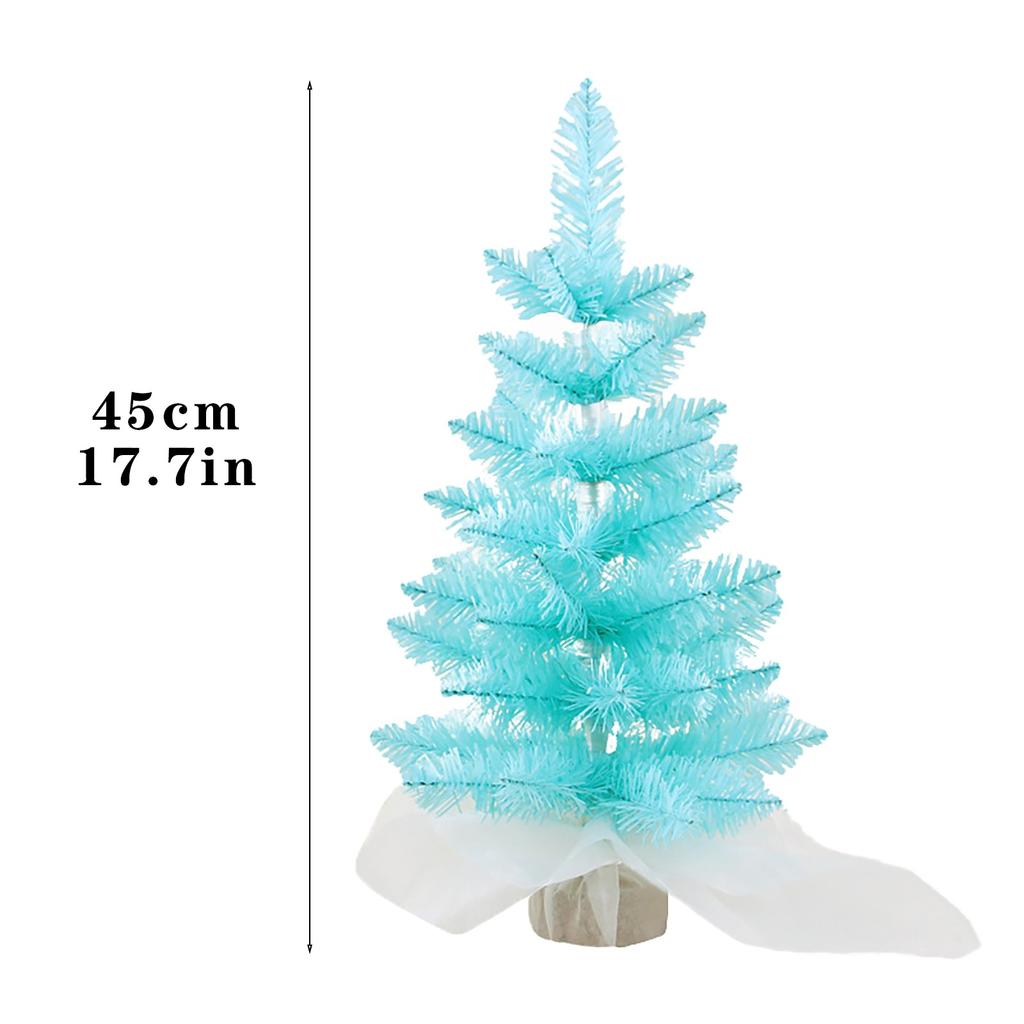 45cm Artificial Christmas Tree Pink Classic Xmas Pine Tree With Plastic Stand Artificial Christmas Decoration Accessories Gift