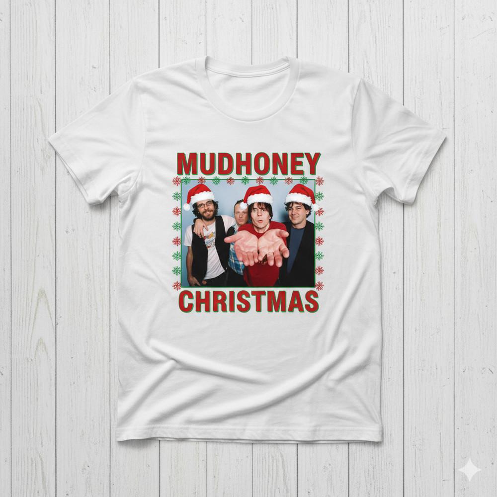 Merry Christmas Mudhoney Band White Shirt All size S-5XL AD751 Unisex T-Shirt M