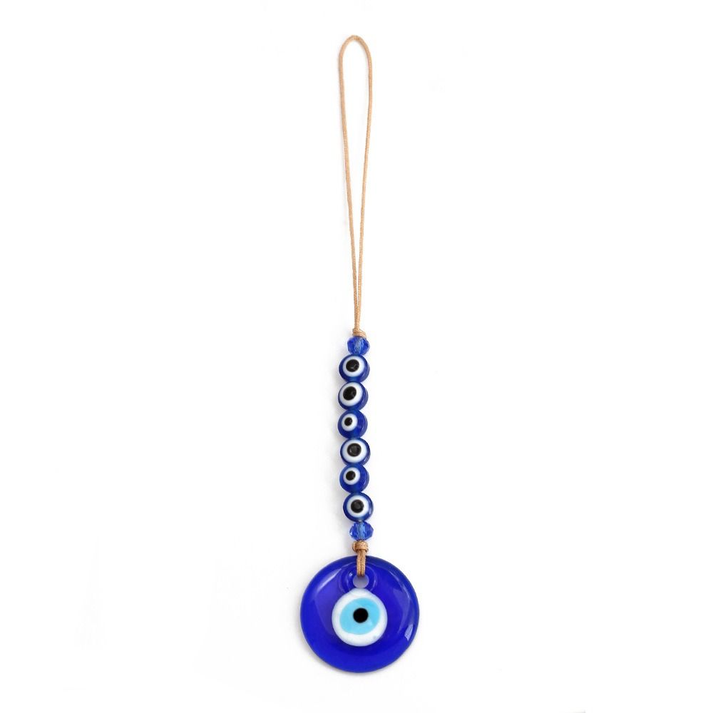 Craft Colorful Bead Demon Eye Pendant Car Hanger Decoration Blue Eye Key Chain Home Wall Hanger