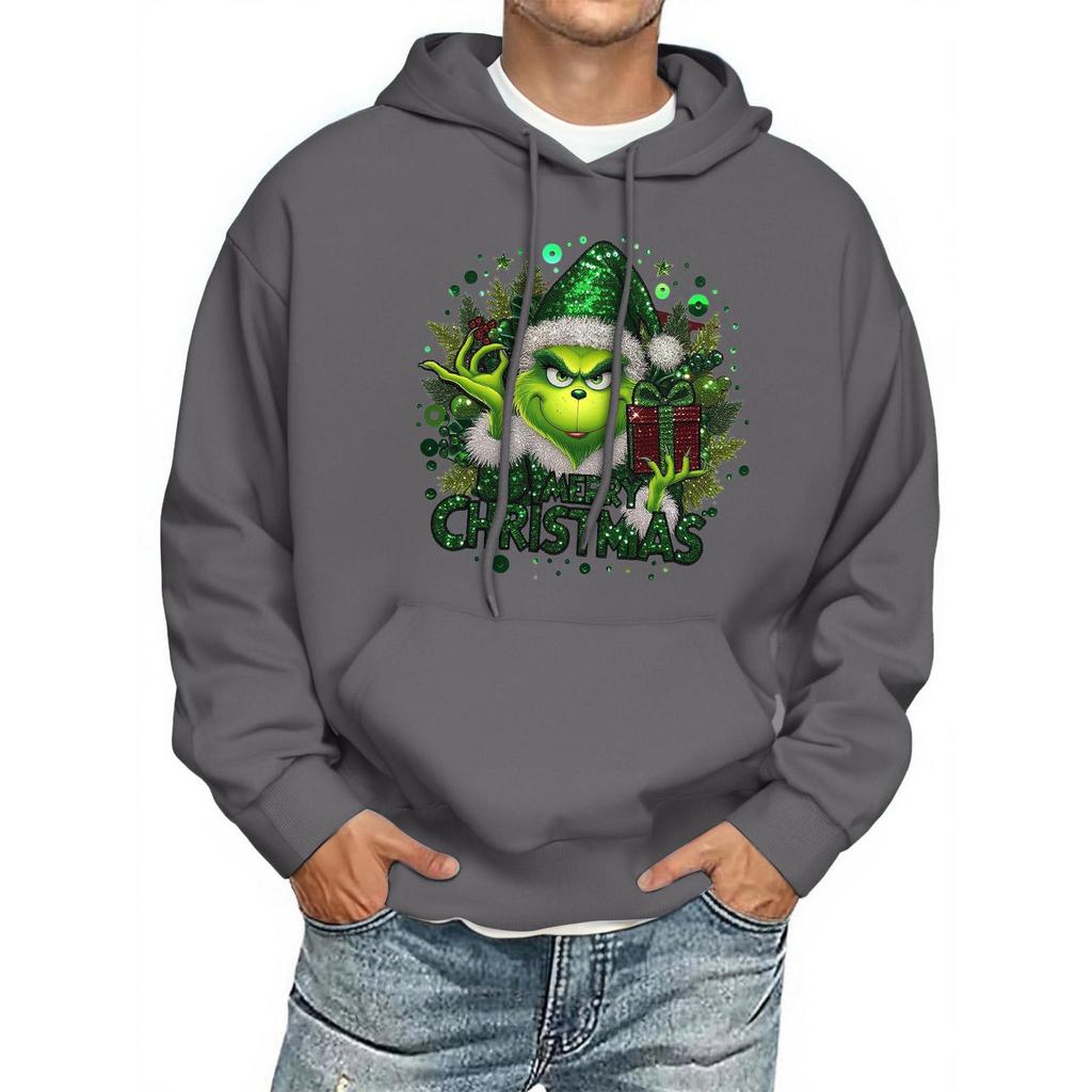 Herre Print Hettegenser Langermet Casual Pullover Hettegenser Hettegenser