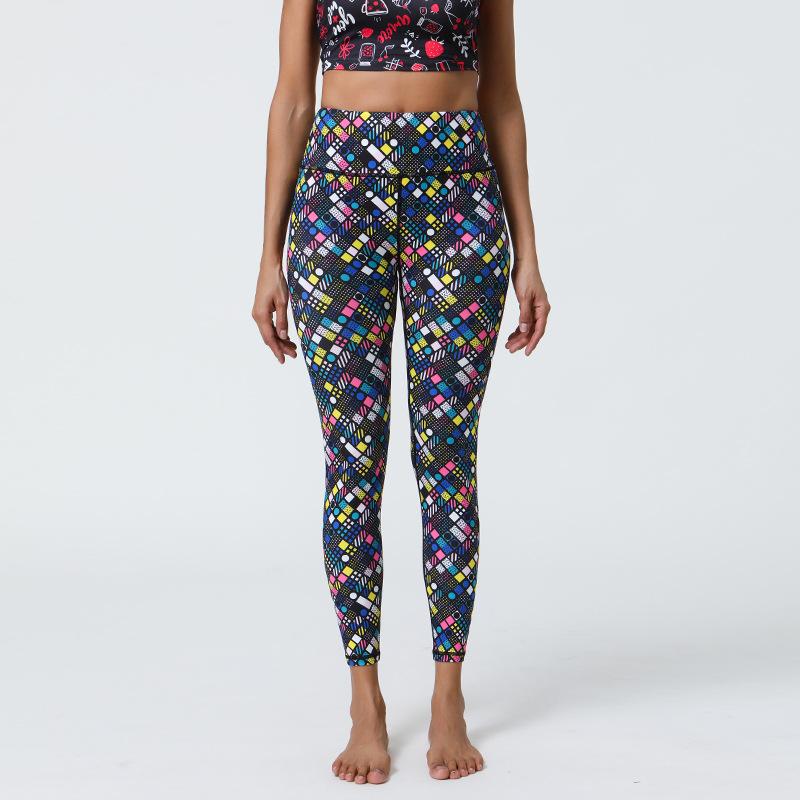 New Printed Yoga Leggings for Women High-Stretch, Snug-Fit Brushed-Back Leggings Sports and Fitness Trousers