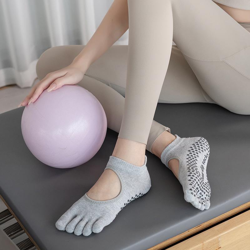 Calzini a Cinque Dita ToeSox Senza Schienale Antiscivolo Yoga & Pilates - Qualità per Tutte le Stagioni