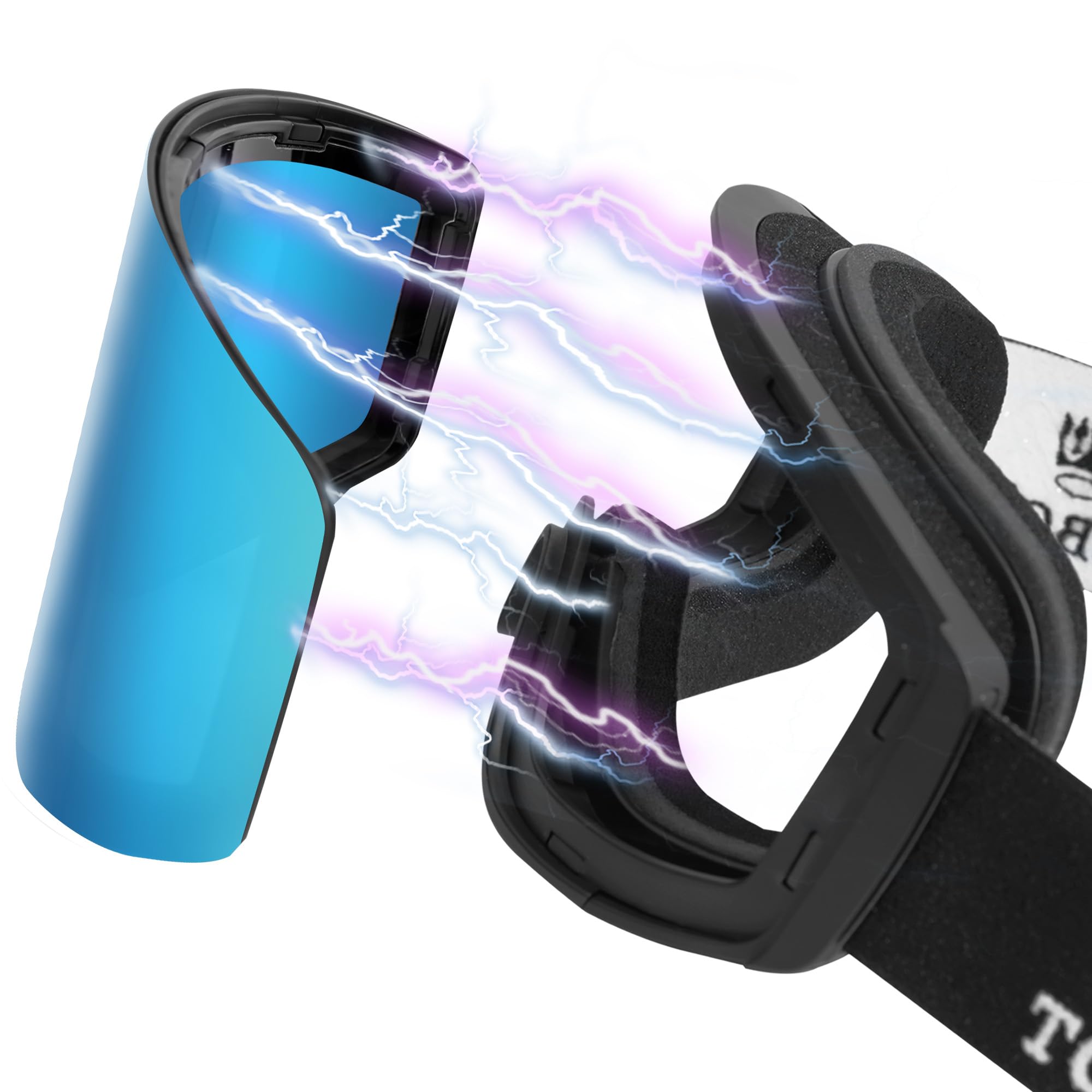 

Горнолыжная маска Torbollo с магнитными линзами из поликарбоната REVO, водонепроницаемая, с защитой от УФ-излучения, цилиндрическая, широкого обзора, OTG (для ношения поверх очков), для шлема. В комплекте: сменная линза, чехол для хранения и хранения.