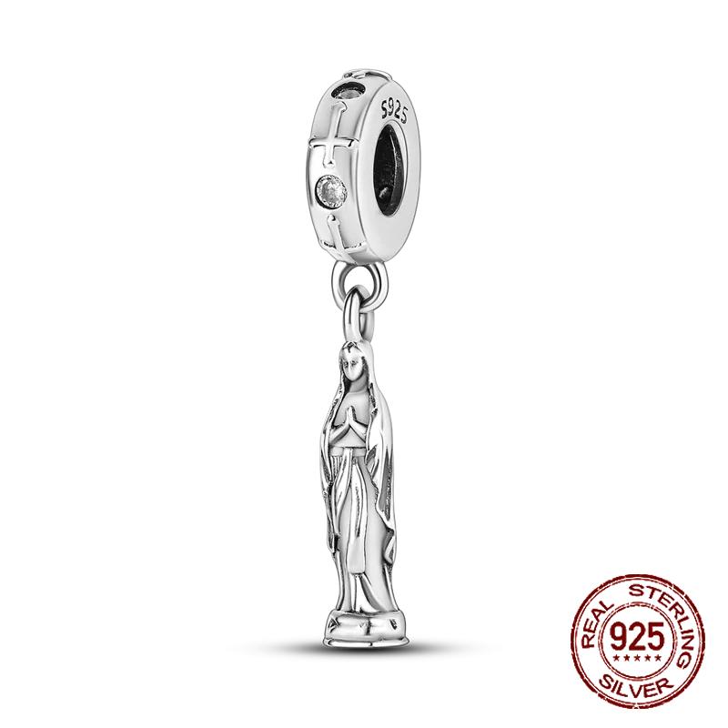 Inlaid Zircon Charm Beads Copper Color Love Heart Snake Dangle Fit Original Bracelet Charms Pendant Jewelry