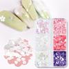 6 Grids Cherry Blossom Petal Nail Art Glitters 3D Nail Sequins Color Glitters