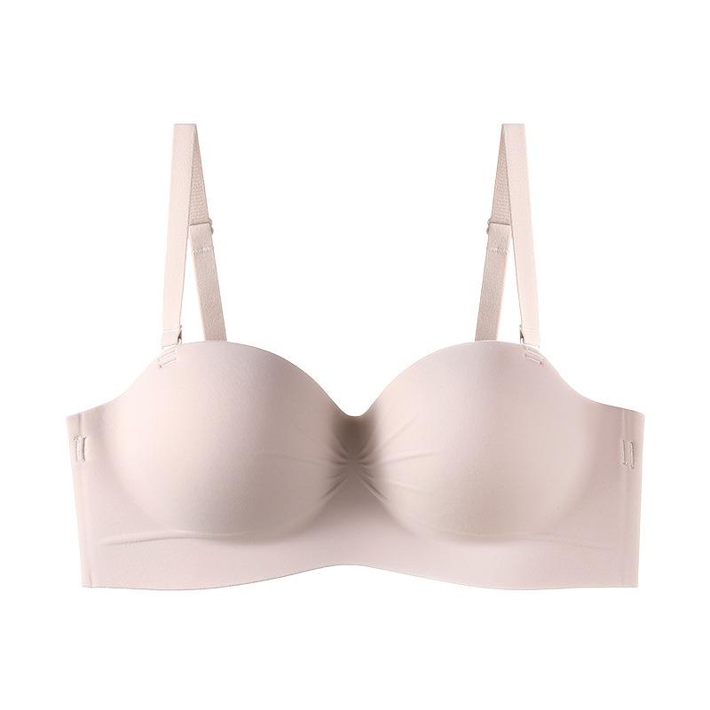 Half a Cup Small Chest Bra Breathable Upper Support Strapless Seamless Underwear Women Summer Thin Women Gather