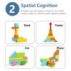 Wooden Building Blocks Set with Storage Bag Wooden Toys for Kids Assembled Building Blocks Early Educational Toys Birthday Gift