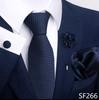 Brown Paisley Men's Tie, Pocket Square, Cufflinks & Boutonniere Set for Business Formal Wear.