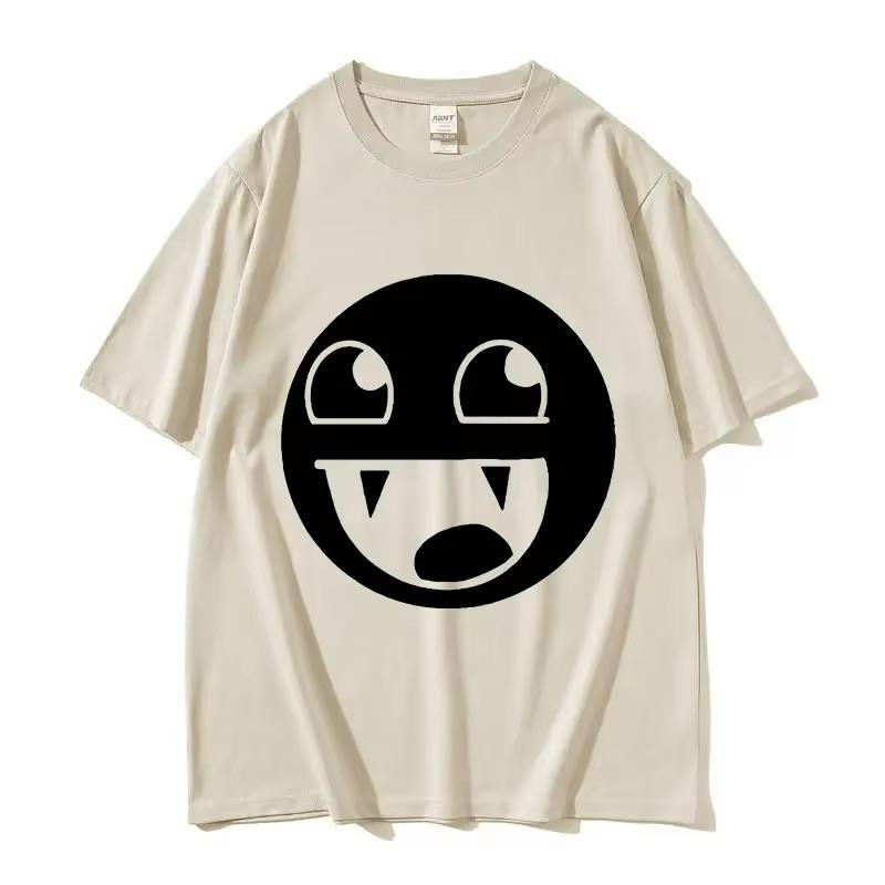 2025 Summe O-Neck Fashion Quality T-Shirt Casual Face Domo Kun Funny Meme Women 100% Pure Cotton Printed Leisure T-shirt Y2k