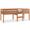 VidaXL High Bed Brown Wax 75x190 Cm Solid Pine Wood 844484