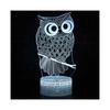 Lampe de Table de Bureau à Interrupteur Tactile Mode Enfant Hibou 3D Veilleuse LED Décoration de Chambre à Coucher Cadeaux de Noël