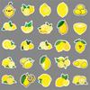 50 Lemon Doodle Personality Cartoon Fruit Children's Gauze Decorative Skateboard Suitcase Stickers Waterproof