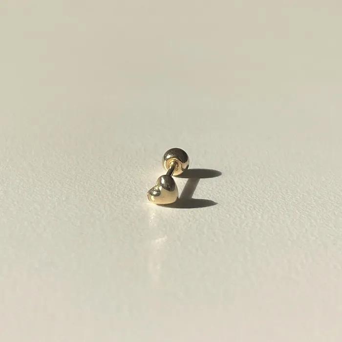 14K baby heart piercing