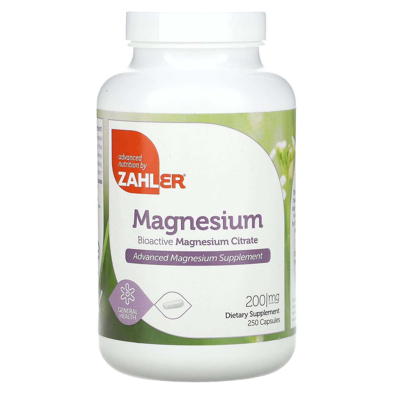

Magnesium, Bioactive Magnesium Citrate, 200Mg, 250 Capsules