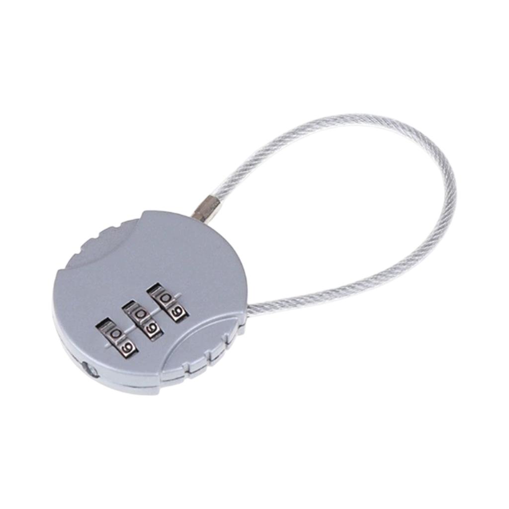 Travel & Bike Combination Lock –  Wire Rope Spherical Padlock for Luggage, Suitcase,  Security