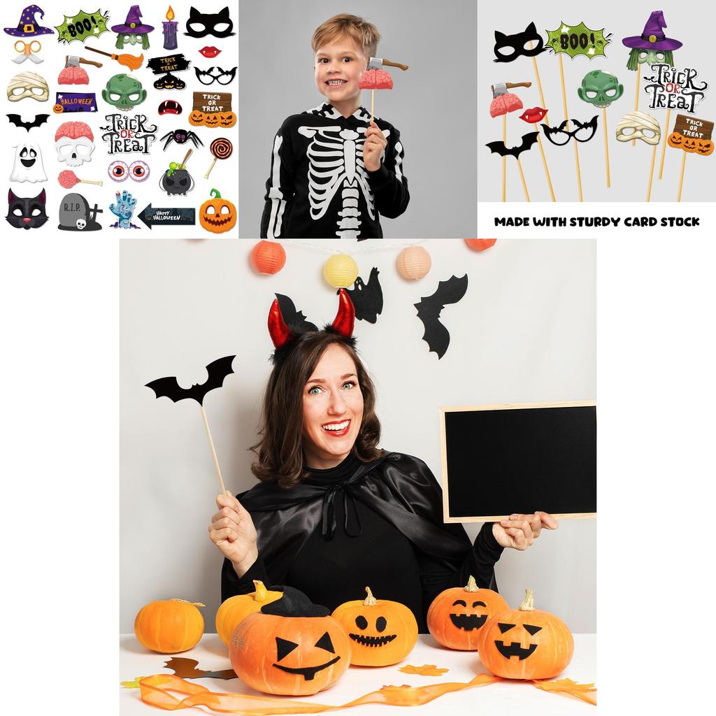 Halloween Party Props 30pcs Paper Photo Booth Decorations For Event Setup