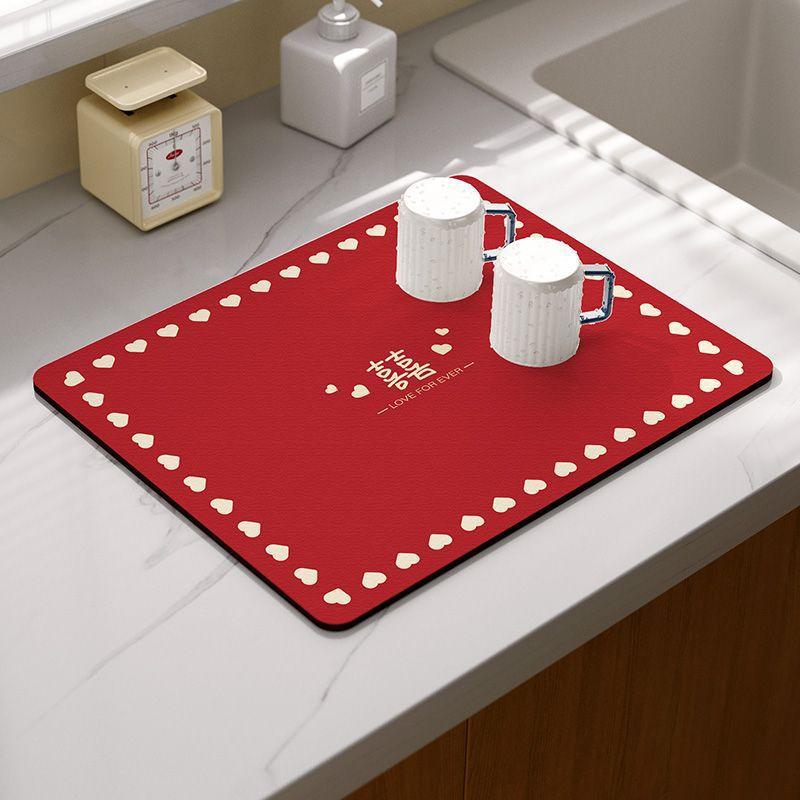 

Новый китайский кухонный столешница диатомовый грязевой дренажный коврик для бытовой раковины, миска, тарелка, чашка, впитывающий коврик, бесплатная резка 30 * 40 [Diatom Mud]