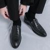 Men's Formal Leather Slip-on Loafers: Business & Casual Moccasins - Large Sizes for Spring & Autumn