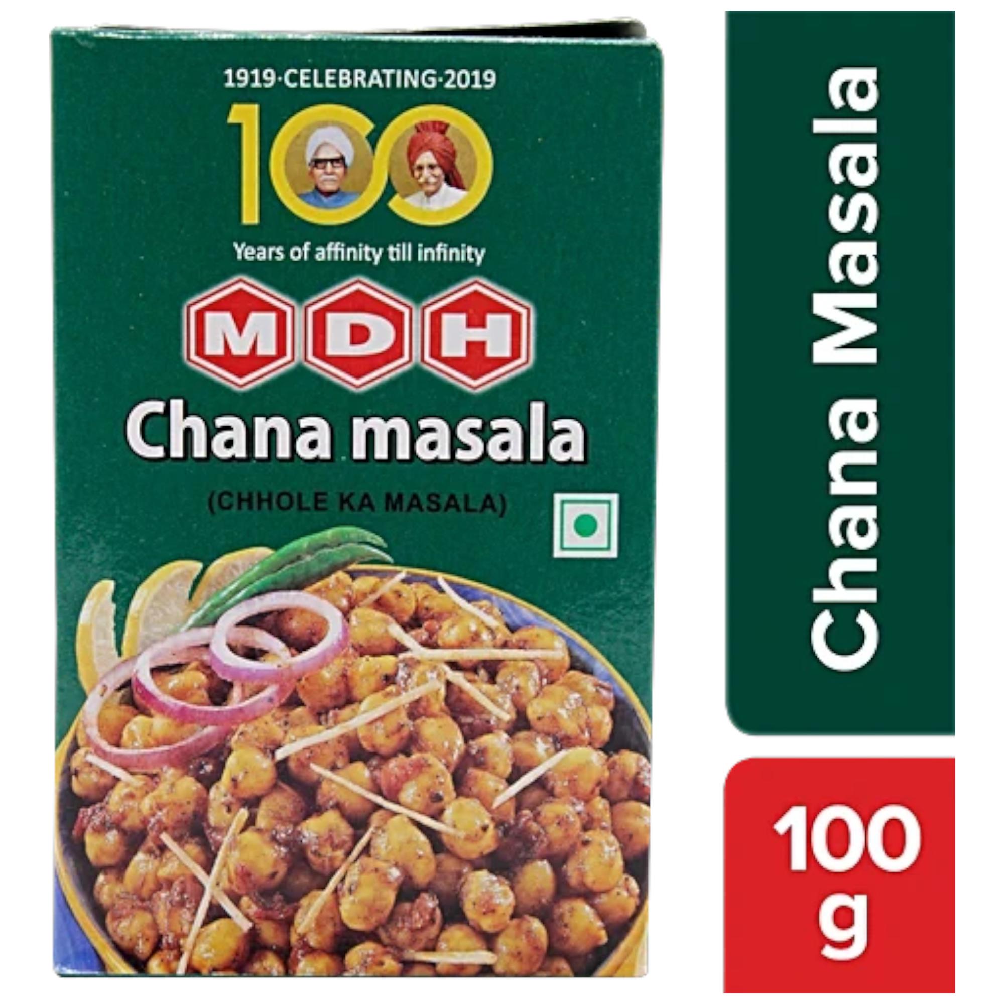 

MDH Chana Masala 100 g Carton Authentic Spice Blend for Flavorful Chana Dishes and Everyday Cooking Ease