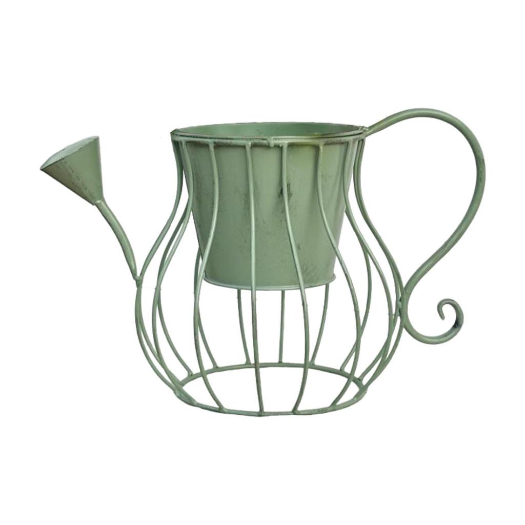 Văzătoare în formă de stropitoare Ghiveci pentru plante Ghiveci de flori Decorațiune pentru casă Cadou unic cu mâner Ghiveci rustic din fier Ghiveci de flori pentru grădină în aer liber
