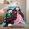 Tanjiro Kamado Nezuko Kamado Print Blanket Warm Comfortable Flannel Cover For Bedrooms, Sofas, Beds, Chairs LXRa3