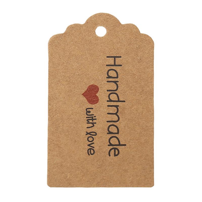Handmade Kraft Paper Thank You Tag for Baking Packaging