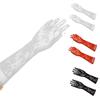 Ladies Sexy Transparent Mesh Floral Elastic Bride Long-sleeve Lace Gloves Gothic Punk Mittens Cosplay Fancy Dress Gloves
