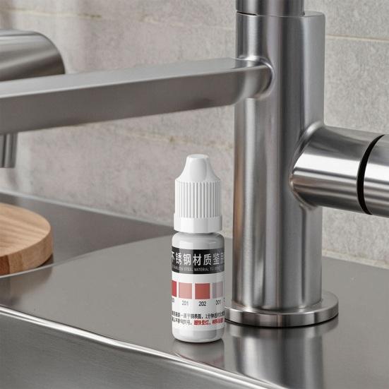 1/2 szt. 10 ml Płyn do testowania stali nierdzewnej, Odczynnik do testowania stali nierdzewnej 200-316, Krople do inspekcji metalu do fabryki, domu, warsztatu, przemysłu
