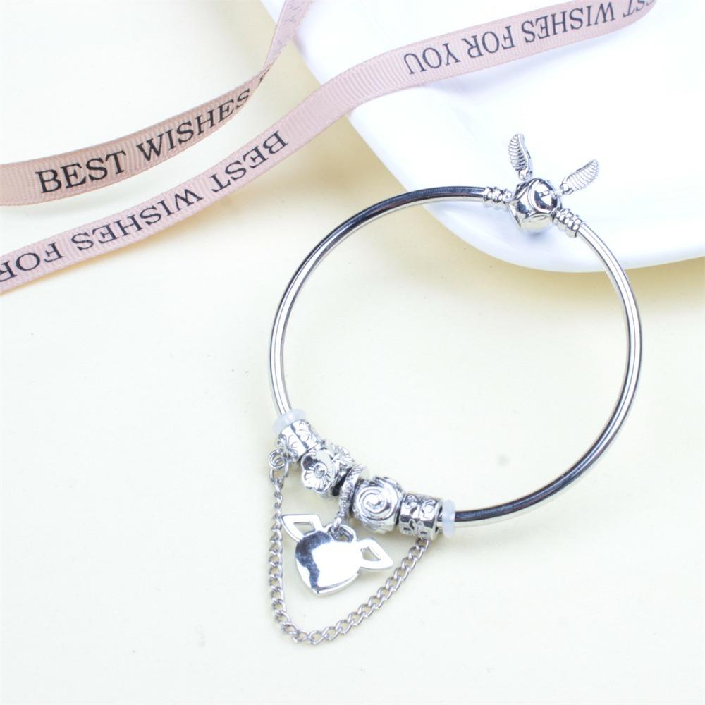 Beaded Bracelet Bangle Multi Element Stainless Steel Copper Alloy Open Spring Snake Bone Chain