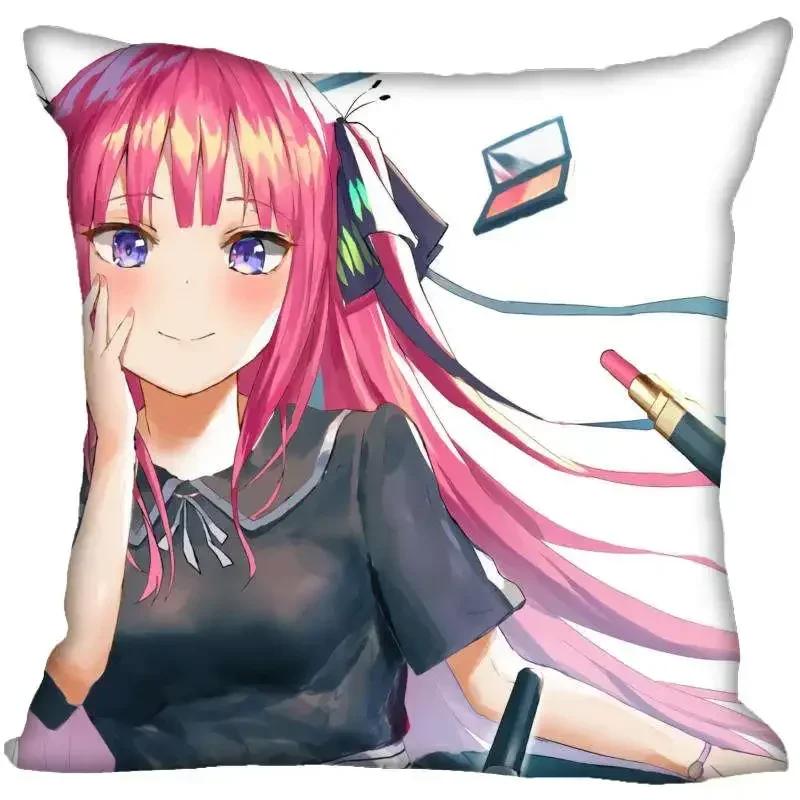 Anime Girl Nino Nakano Pillow Case High Quality Satin Fabric Pillowcase Decorative Pillow Cover Wedding Decorative