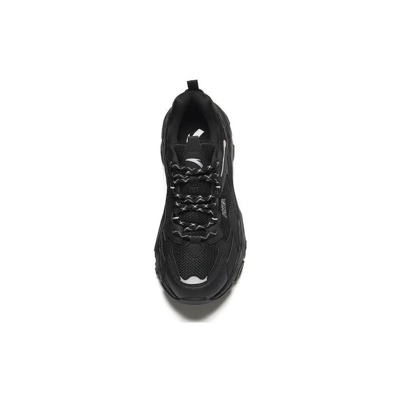 Anta Meteorite Anti-Slip Wear-Resistant Low-Top Chunky Sneakers Women's Black Sneakers 122348851-2