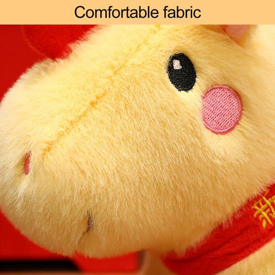 Horse Doll Auspicious Year of The Horse Blessings PP Cotton Filling Doll Zodiac Horse Theme Home Decor