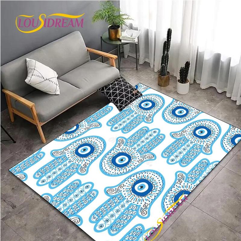 Evil Eye Pattern Nordic Style Area Rug Living Room Bedroom Decorat Yoga Carpet Door Un-slip Floor Mat Photography Props Alfombra