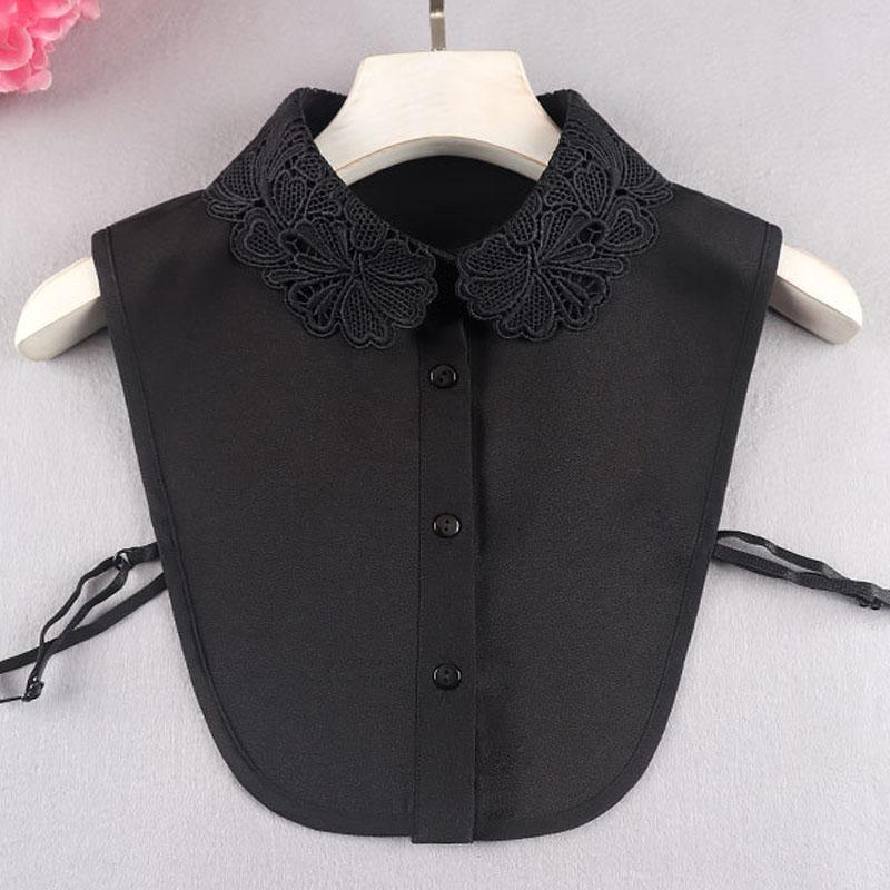 Białe Sztuczne Kołnierzyki Dla Kobiet Krata Klapa Odpinany Kołnierzyk Koszula Koronka Stójka Fałszywy Kołnierzyk Kobieta Zdejmowany Krawat Nep Kraagie