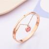 18K Rose Gold Titanium Steel Aromatherapy Diffuser Bangle for Women