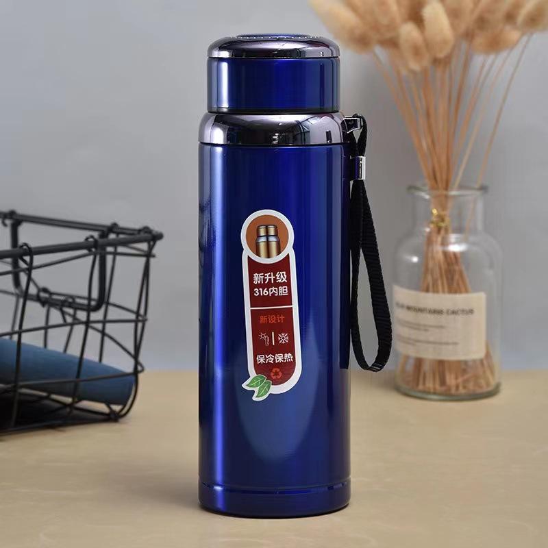 Large Capacity Thermos Cup 500ml /750ml/1000ml Vacuum Flasks Portable Stainless Steel Thermos Cup Water Bottle Travel Tea Mug Office Thermos Cup