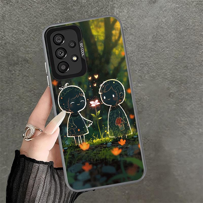 Nature Cute Child Painting Style Shockproof Phone Case for Samsung A17 A16 A15 A14 A37 A57 A36 A56 A26 A35 A55 A25 A34 A54 A24 A
