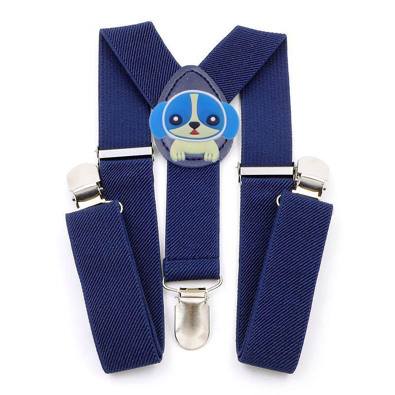 Beige Cartoon-Hosenträger in Y-Form mit 3 Clips für Jungen und Mädchen